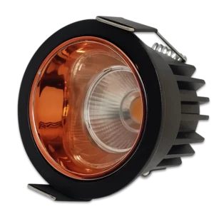 COB Downlight with rose gold reflector for ceiling lighting, "LED COB Downlight modern rose gold reflector Decorative COB Downlight rose gold finish